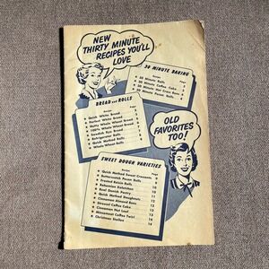Vintage 30 Minute Bread Baking Cookbook By Red Star Yeast 50s 60s 70s Cottage